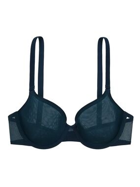 Cuup The Demi Mesh Bra Size 38E Ocean NWT Dark Blue Cuup Bra Spacer Mesh Demi